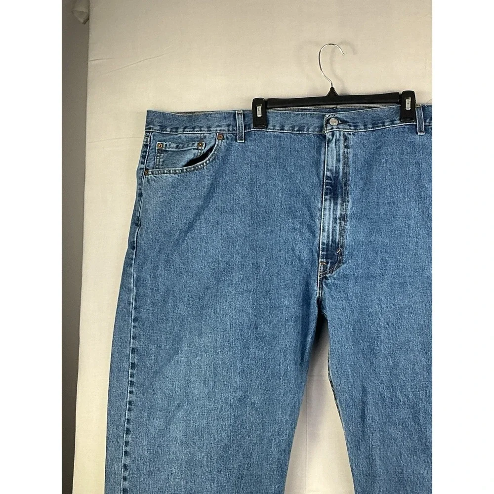 Levi's 505 Regular Fit Jeans Mens W58 L32 Blue Straight Leg 100% Cotton